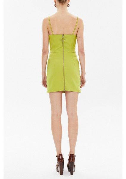 Yeşil Askılı Mini Elbise 93124 fırsatları