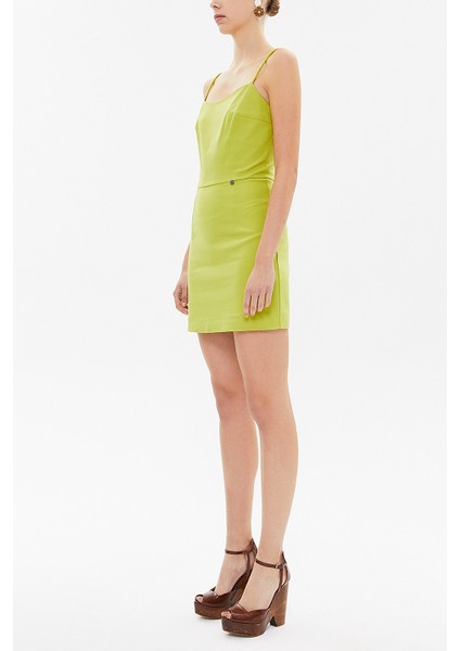 Yeşil Askılı Mini Elbise 93124 indirimleri