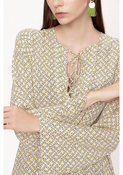 Sarı Bagcık Detaylı Elbise 94035 fırsatları