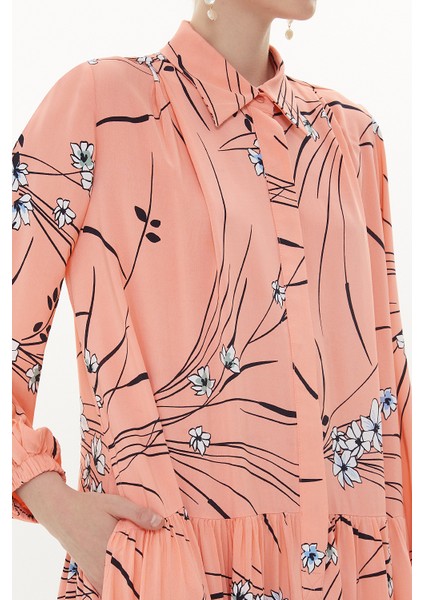 Somon Bol Kesim Büzgülü Elbise 93377 fiyatları