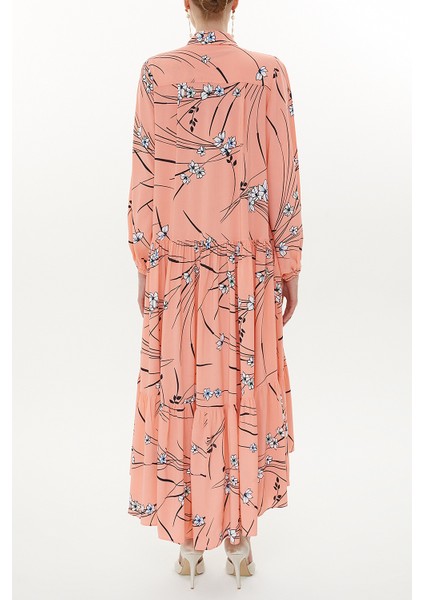 Somon Bol Kesim Büzgülü Elbise 93377 modelleri