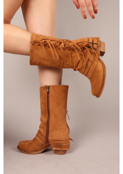 Vaquero Püsküllü Yarım Çizme Taba fiyatları