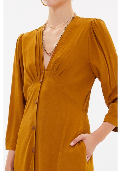 Hardal V Yaka Uzun Elbise 92840 modelleri