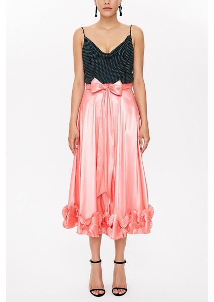 Pembe Piliseli Etek 81082