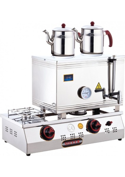 Doğalgazlı Ce Çift Tab. Kapaklı 2 Demlik Çay Ocağı Ekonomik 40'lık