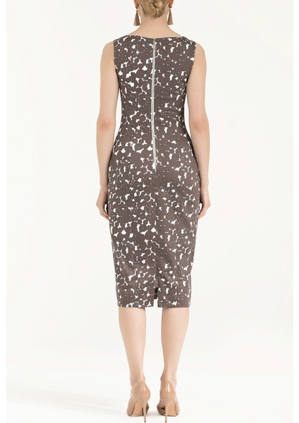 Vizon Fermuarlı Dar Kesim Midi Elbise 92363 fırsatları