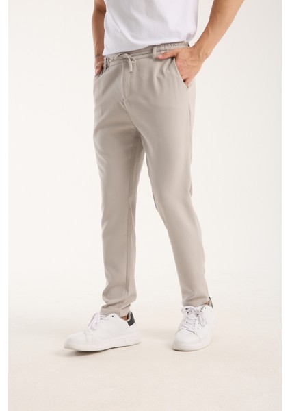 Erkek Jogger Bel Lastikli Düğmeli Fermuarlı Bağcıklı Likralı Antrasit Pantolon indirimleri