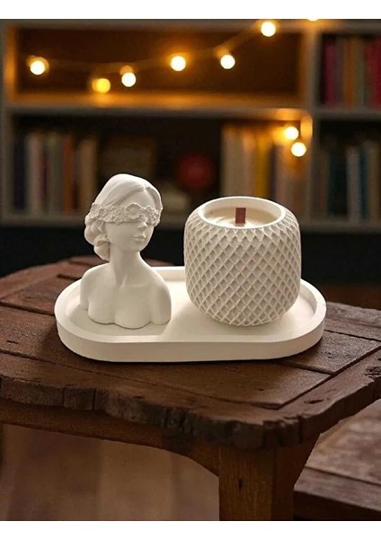 Kadın Figürü Mumluk Set