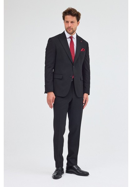 Siyah Kırlangıç Yaka Tam Astar 6 Drop Slim Fit Takım Elbise 1001255162 fiyatları