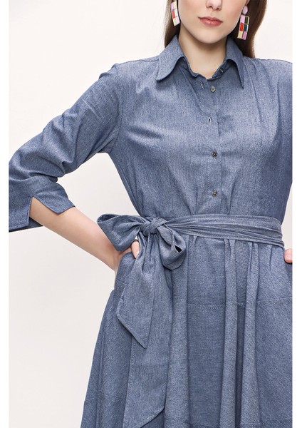 Mavi Kloş Elbise 93768 modelleri