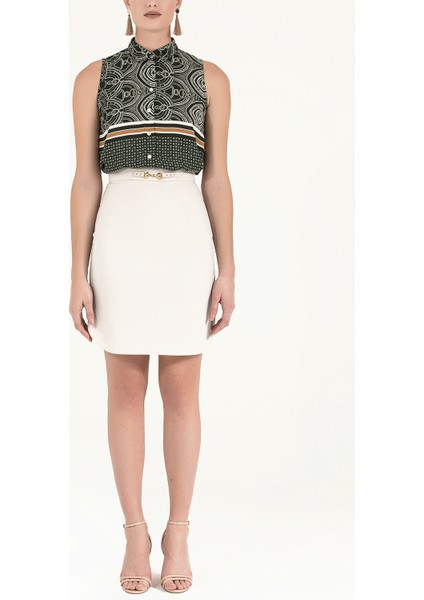 Taş Metal Aksesuarlı Etek 80536