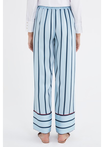 Mavi Beli Lastikli Bol Kesim Pantolon 41344