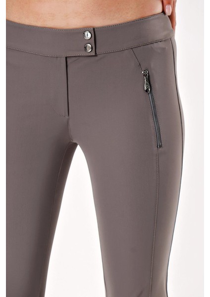 Gri Dar Kesim Capri Pantalon 40729
