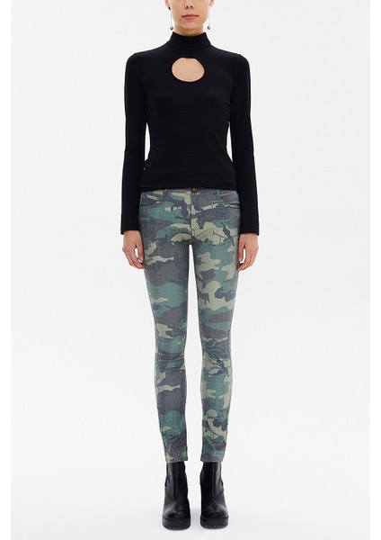 Haki Dar Kesim Beş Cep Pantolon 41269