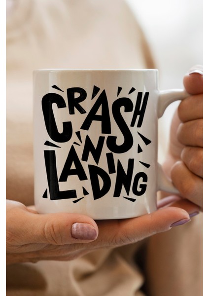 Crash Landing Baskılı Kupa Bardak