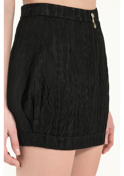 Siyah Dar Kesim Mini Etek 80701