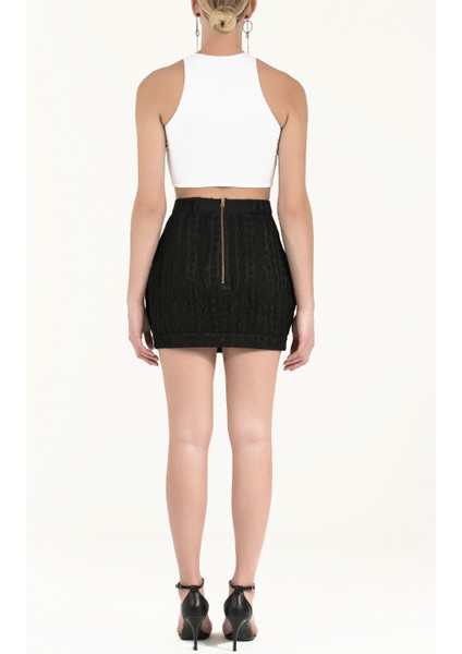 Siyah Dar Kesim Mini Etek 80701