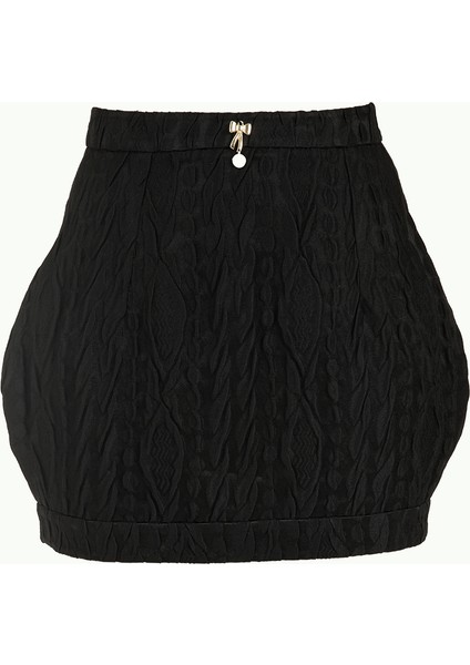 Siyah Dar Kesim Mini Etek 80701