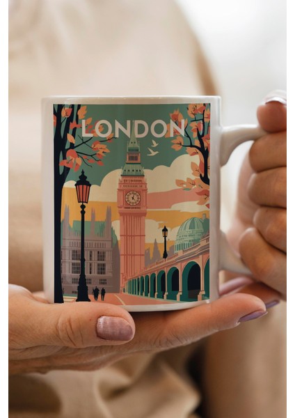 London- Londra Baskılı Kupa Bardak