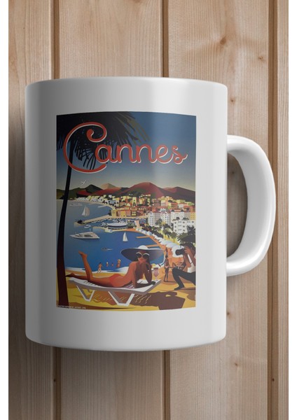 France- Cannes Baskılı Premium Kupa Bardak fiyatları