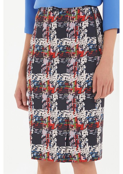 Desenli Fermuarlı Desenli Etek 80976 modelleri