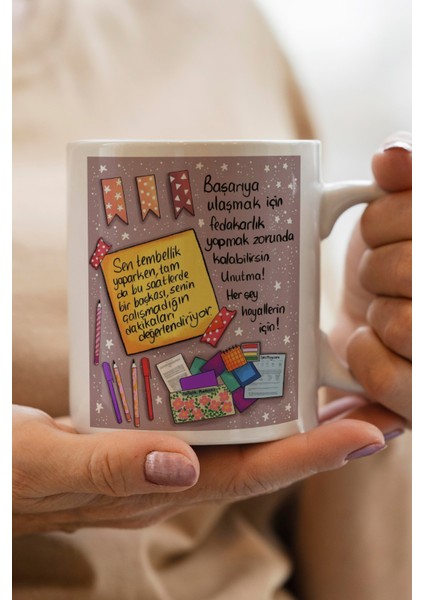 Unutma! Her Şey Hayallerin Için Baskılı Premium Kupa Bardak