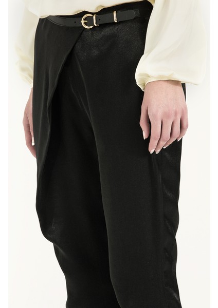 Siyah Bol Kesim Pantolon 40887 modelleri