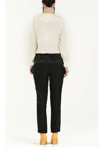 Siyah Bol Kesim Pantolon 40887 fırsatları