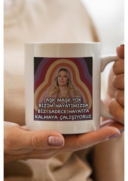 Yasak Elma Aşk Maşk Yok Baskılı Kupa Bardak