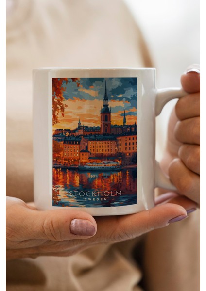Stockholm Baskılı Kupa Bardak