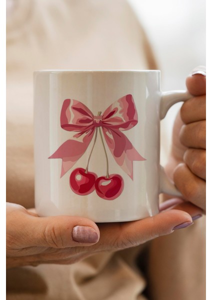 Cherry Baskılı Premium Kupa Bardak