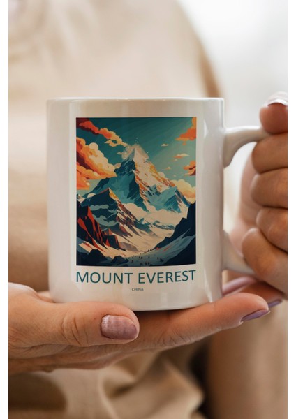 Everst Mountain Baskılı Premium Kupa Bardak