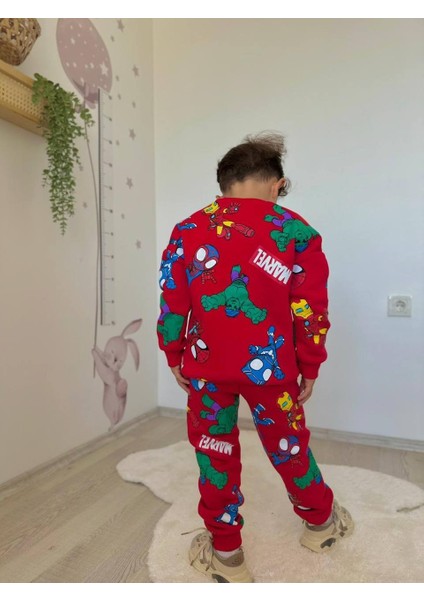Erkek Çocuk Karakter Baskılı 3 Iplik Eşofman Takımı fiyatları
