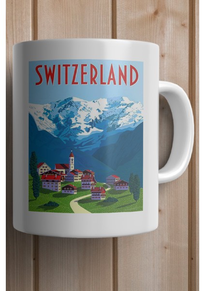 Switzerland- Isviçre Baskılı Premium Kupa Bardak fiyatları