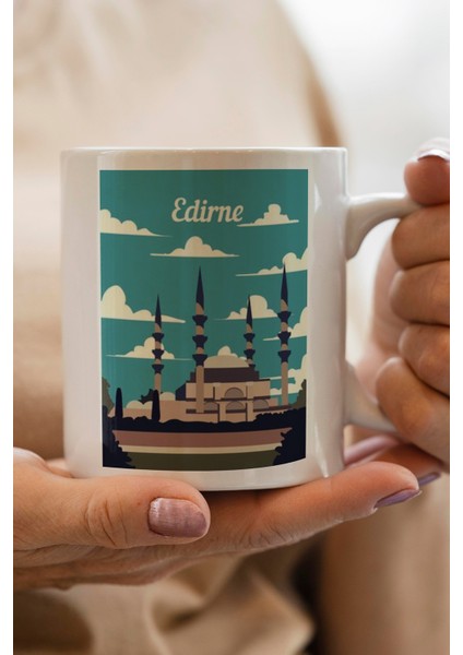 Edirne Baskılı Premium Kupa Bardak