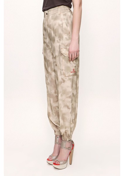 Bej Beli Lastikli Bol Paça Pantolon 41614 fiyatları