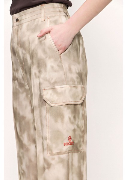 Bej Beli Lastikli Bol Paça Pantolon 41614 fırsatları