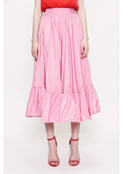 Açık Pembe Beli Lastikli Godeli Etek 81184 fiyatları