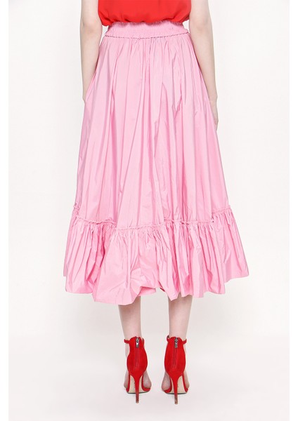 Açık Pembe Beli Lastikli Godeli Etek 81184 indirimleri