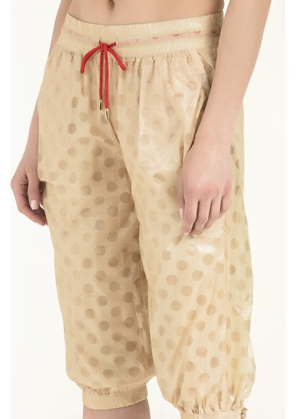 Bej Bol Kesim Kapri Pantolon 40671