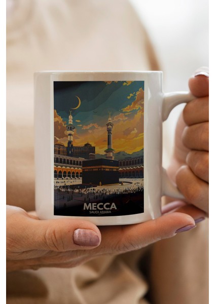 Mekke Kabe Baskılı Kupa Bardak
