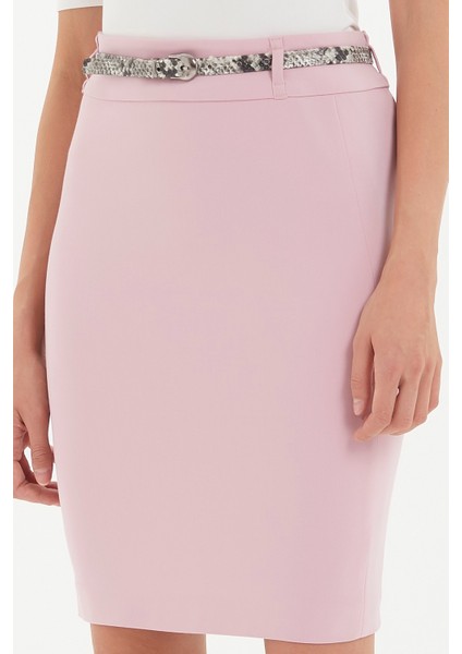 Pembe Deri Kemerli Desenli Kalem Etek 80767 modelleri