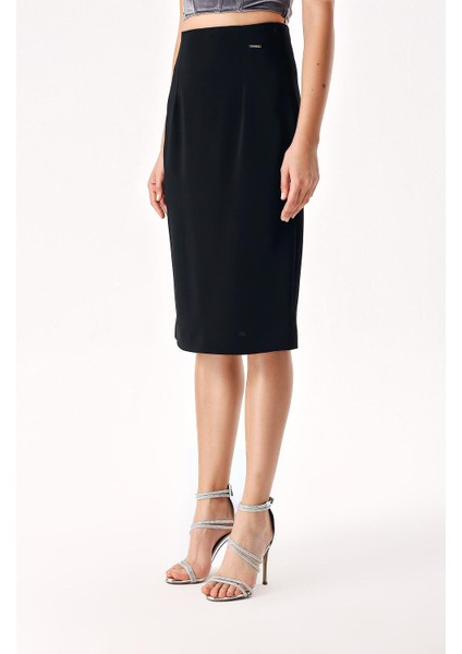 Siyah Yüksek Bel Kalem Etek 81279 modelleri