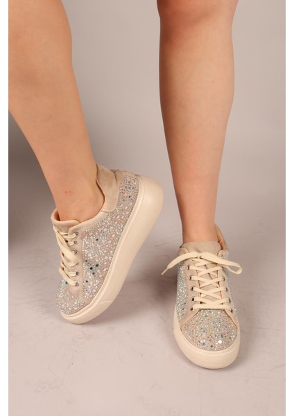 Hollis Taşlı Süet Sneakers Bej modelleri