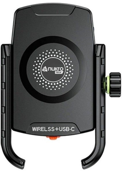 Sf Plus Wireless Şarjlı ve Type C Motosiklet Telefon Tutucu