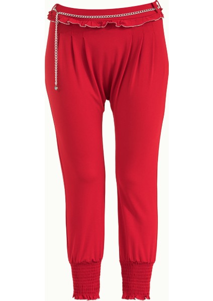 Kırmızı Bol Kesim Pantolon 40534 indirimleri