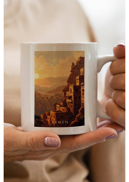 Yemen Baskılı Premium Kupa Bardak