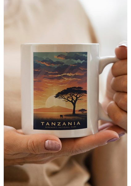 Tanzania- Tanzanya Baskılı Premium Kupa Bardak