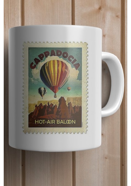 Kapadokya Sıcak Hava Balonu Baskılı Premium Kupa Bardak fiyatları