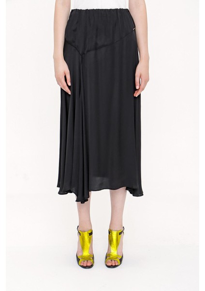 Siyah Beli Lastikli Etek 81203